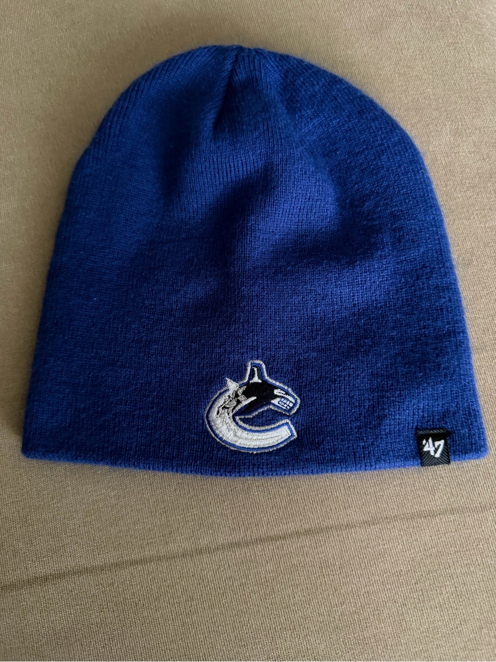 47 Royal Blue Vancouver Canucks Embroidered Beanie